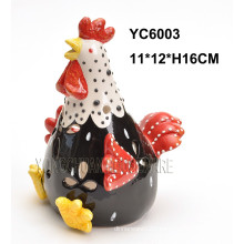 Ceramic Hand-Painted Rooster Shape Candlestick